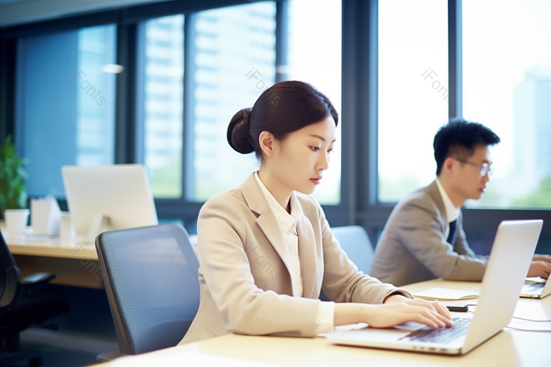 办公室上班的年轻白领,高清,摄影图,摄影图片,图片大全,摄影图免费下载